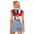 Cuba Patria Y Vida Raglan Cropped T Shirt Cuban Trogon Unique - Wonder Print Shop