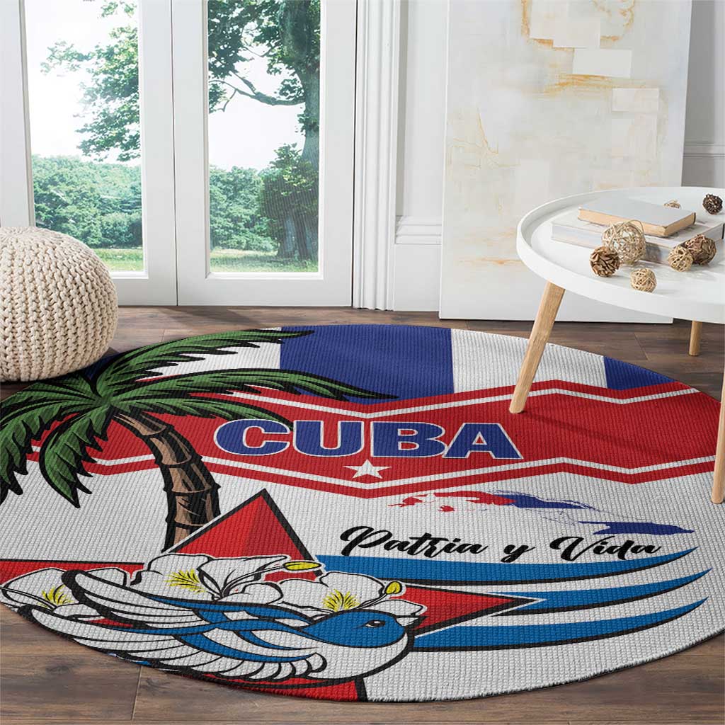 Cuba Patria Y Vida Round Carpet Cuban Trogon Unique