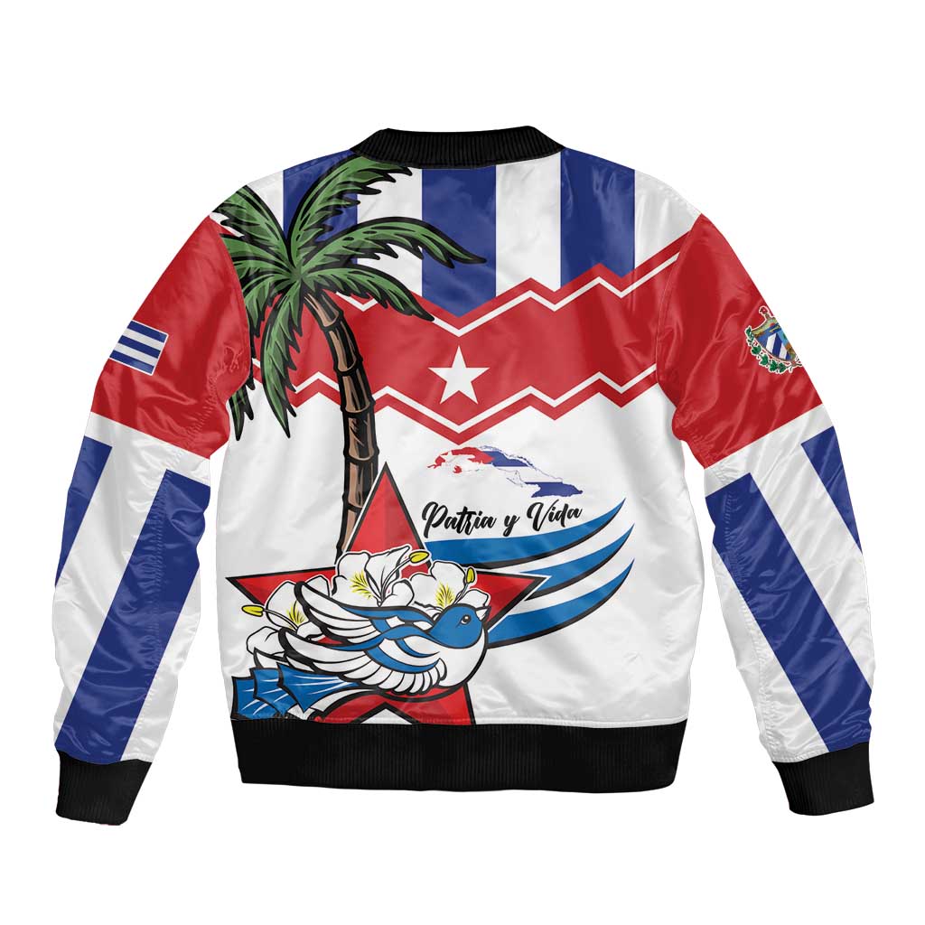 Cuba Patria Y Vida Sleeve Zip Bomber Jacket Cuban Trogon Unique - Wonder Print Shop