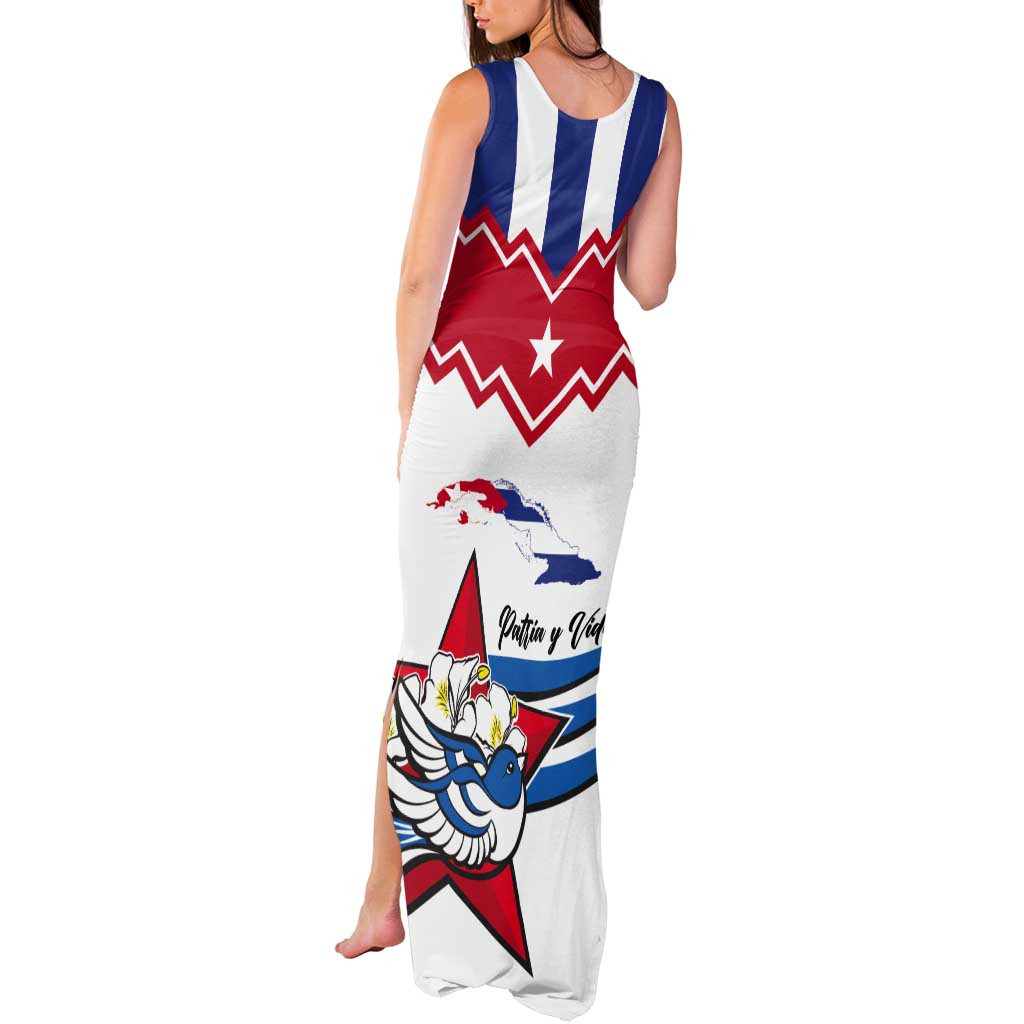 Cuba Patria Y Vida Tank Maxi Dress Cuban Trogon Unique - Wonder Print Shop
