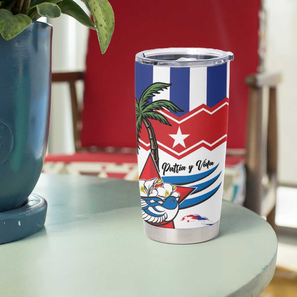 Cuba Patria Y Vida Tumbler Cup Cuban Trogon Unique - Wonder Print Shop