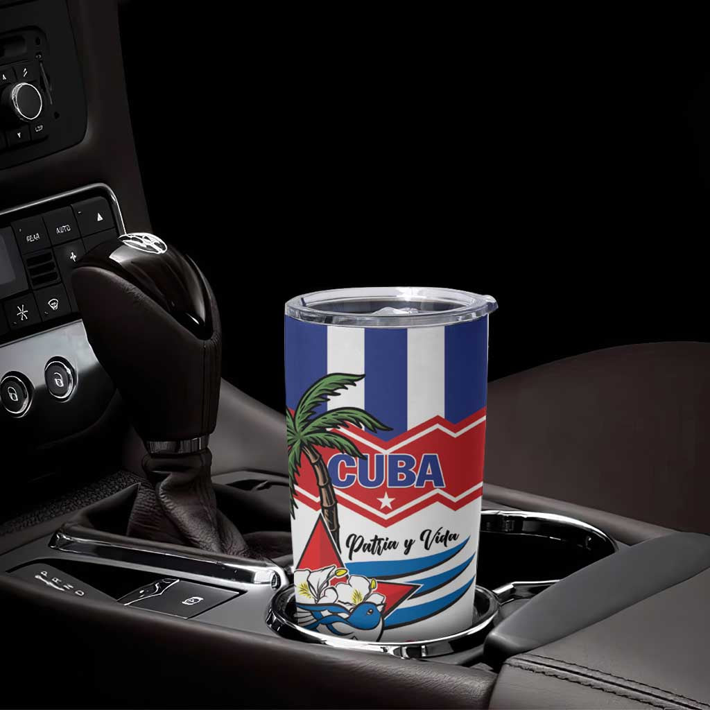 Cuba Patria Y Vida Tumbler Cup Cuban Trogon Unique - Wonder Print Shop