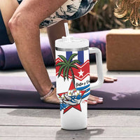 Cuba Patria Y Vida Tumbler With Handle Cuban Trogon Unique - Wonder Print Shop