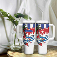 Cuba Patria Y Vida Tumbler With Handle Cuban Trogon Unique - Wonder Print Shop