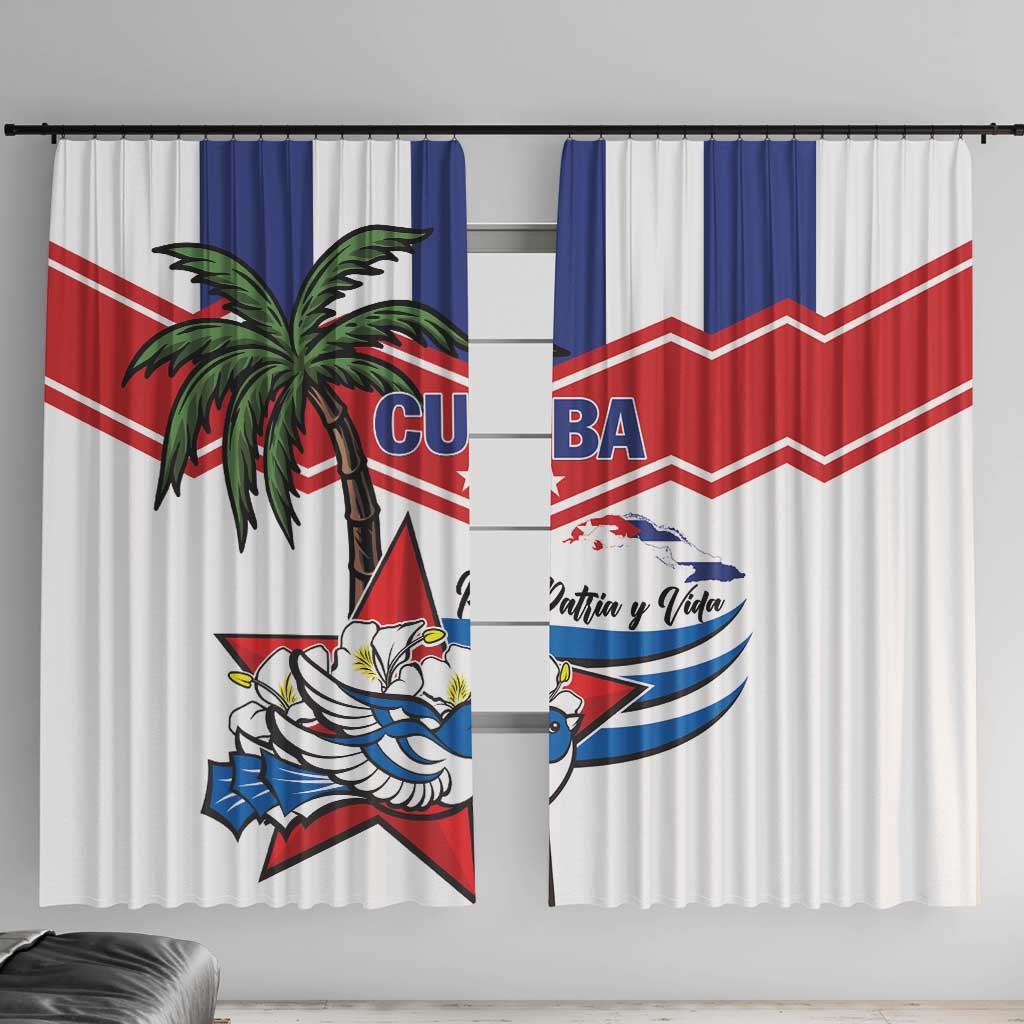 Cuba Patria Y Vida Window Curtain Cuban Trogon Unique - Wonder Print Shop