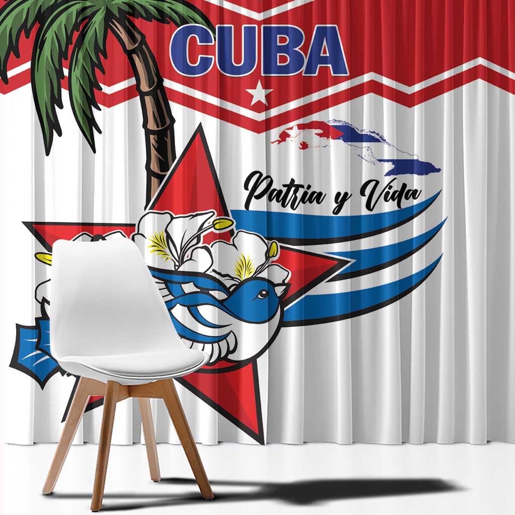 Cuba Patria Y Vida Window Curtain Cuban Trogon Unique - Wonder Print Shop