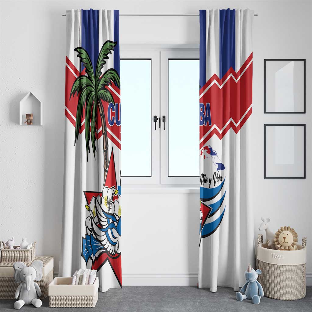 Cuba Patria Y Vida Window Curtain Cuban Trogon Unique - Wonder Print Shop