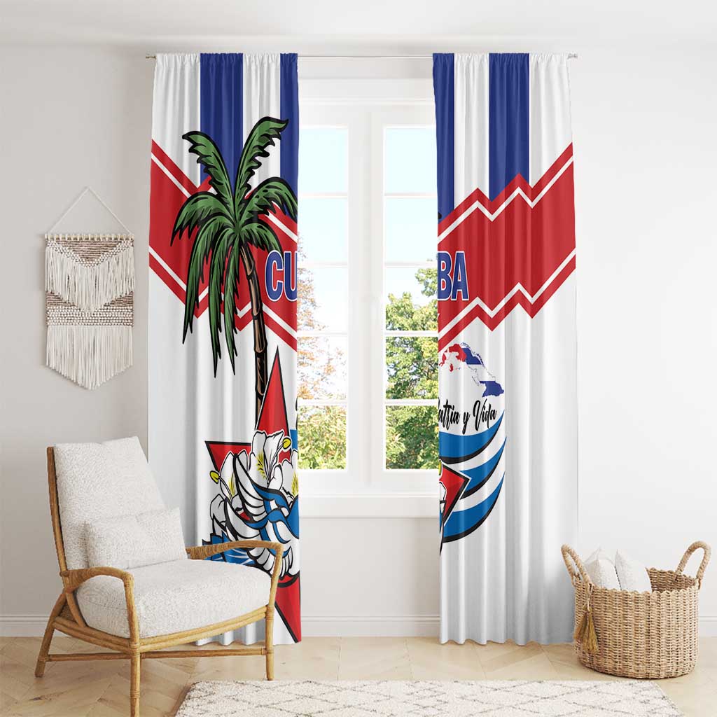 Cuba Patria Y Vida Window Curtain Cuban Trogon Unique - Wonder Print Shop