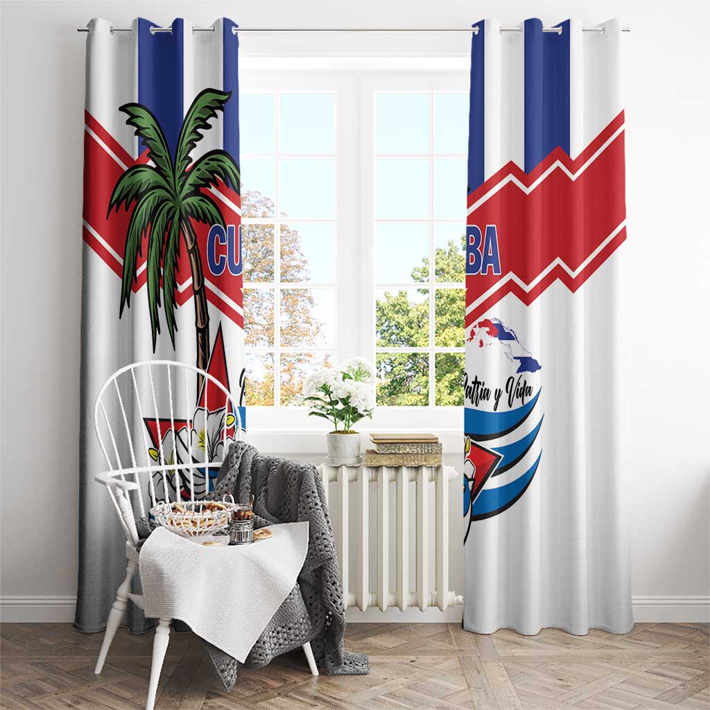 Cuba Patria Y Vida Window Curtain Cuban Trogon Unique - Wonder Print Shop