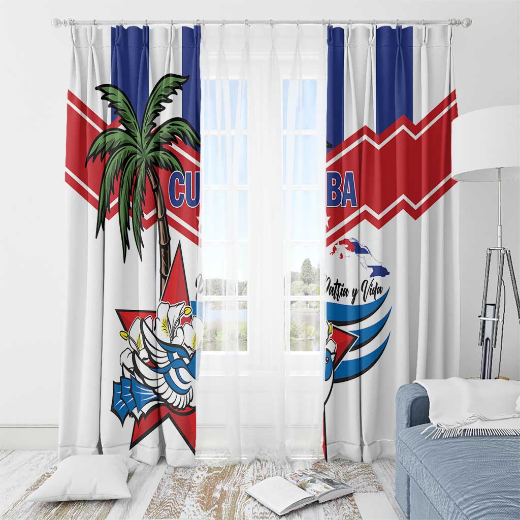 Cuba Patria Y Vida Window Curtain Cuban Trogon Unique - Wonder Print Shop
