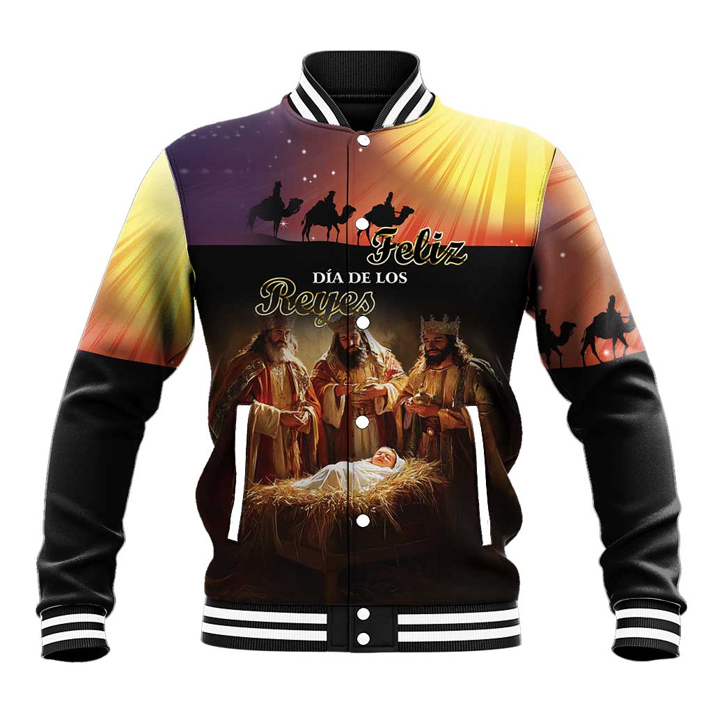 Three Kings Day Baseball Jacket Epiphany Dia de los Reyes - Wonder Print Shop