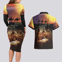 Three Kings Day Couples Matching Long Sleeve Bodycon Dress and Hawaiian Shirt Epiphany Dia de los Reyes - Wonder Print Shop