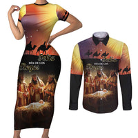 Three Kings Day Couples Matching Short Sleeve Bodycon Dress and Long Sleeve Button Shirt Epiphany Dia de los Reyes - Wonder Print Shop