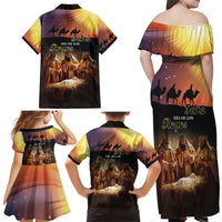 Three Kings Day Family Matching Off Shoulder Maxi Dress and Hawaiian Shirt Epiphany Dia de los Reyes - Wonder Print Shop