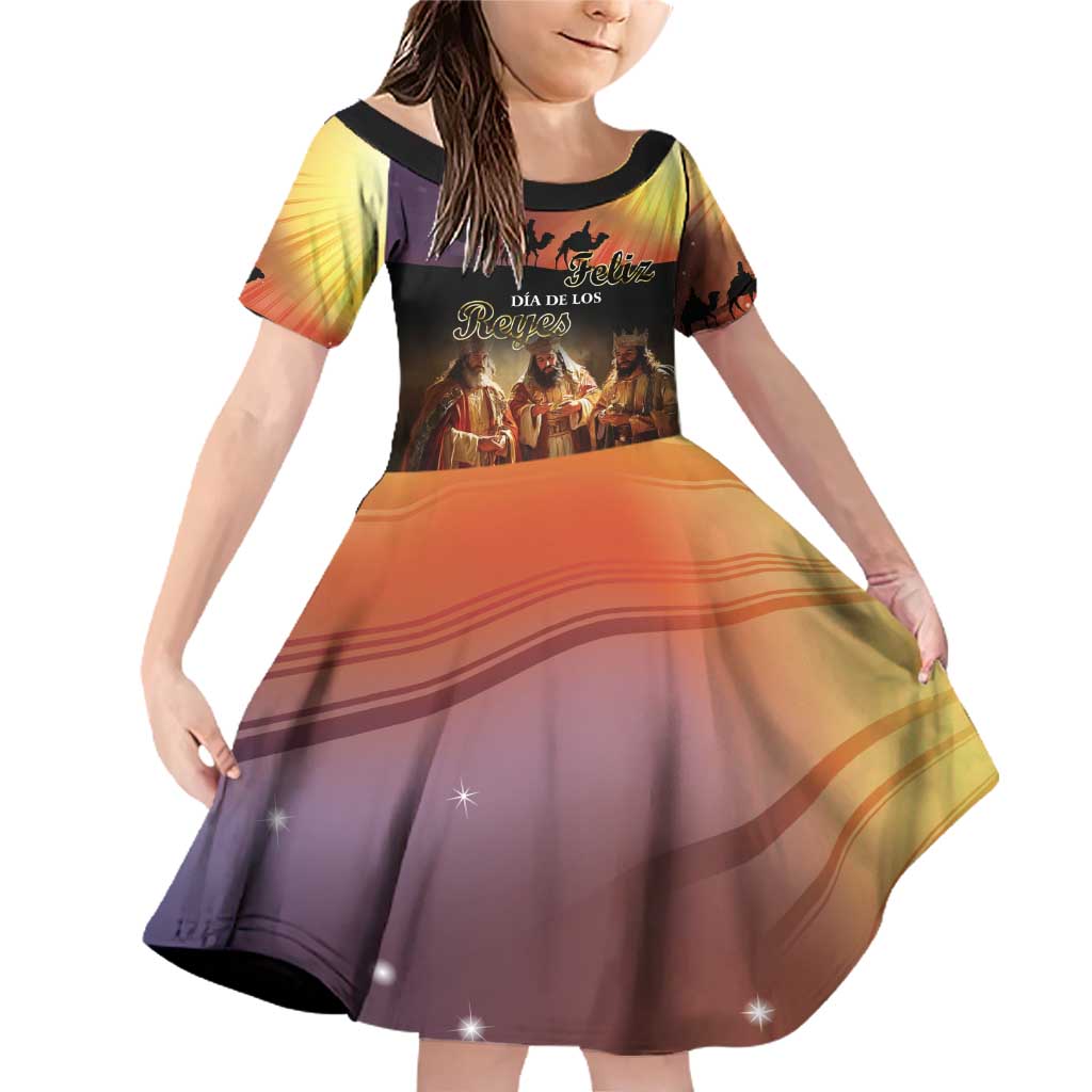 Three Kings Day Family Matching Off Shoulder Short Dress and Hawaiian Shirt Epiphany Dia de los Reyes - Wonder Print Shop