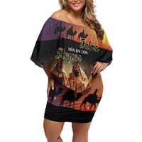 Three Kings Day Family Matching Off Shoulder Short Dress and Hawaiian Shirt Epiphany Dia de los Reyes - Wonder Print Shop