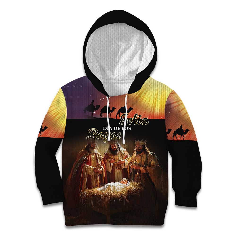 Three Kings Day Kid Hoodie Epiphany Dia de los Reyes - Wonder Print Shop