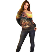 Three Kings Day Off Shoulder Sweater Epiphany Dia de los Reyes - Wonder Print Shop