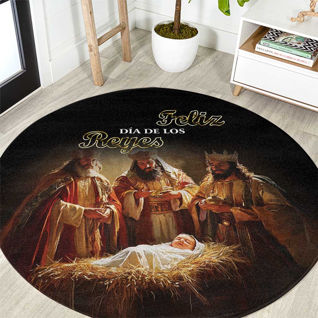 Three Kings Day Round Carpet Epiphany Dia de los Reyes