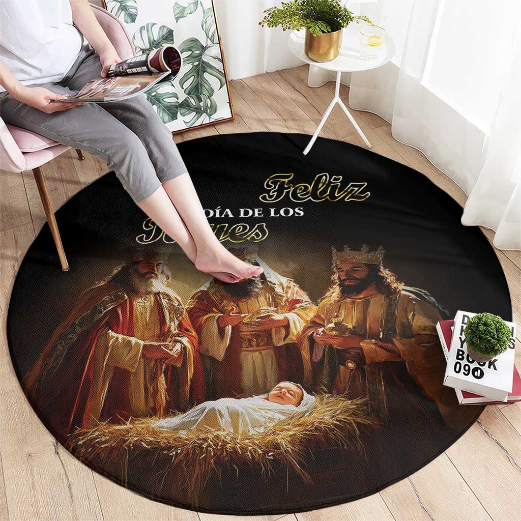 Three Kings Day Round Carpet Epiphany Dia de los Reyes