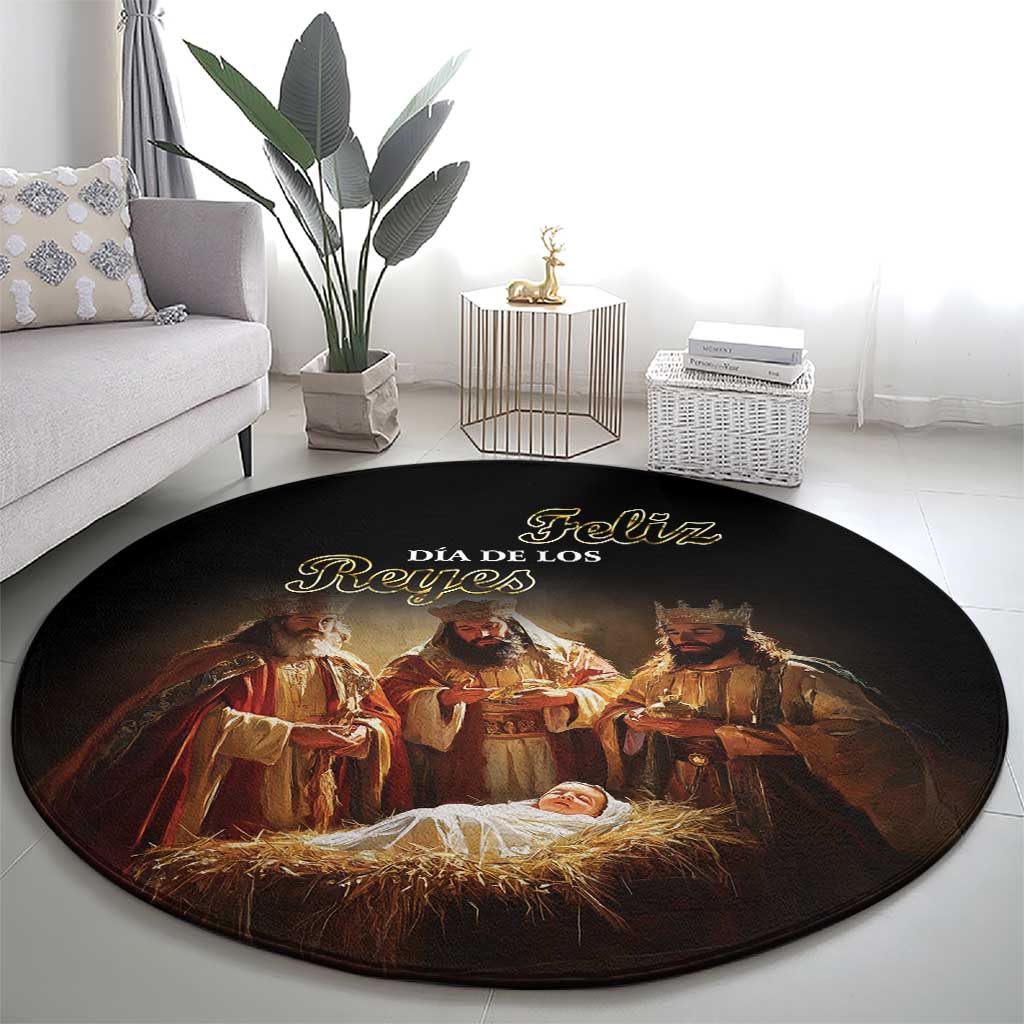 Three Kings Day Round Carpet Epiphany Dia de los Reyes