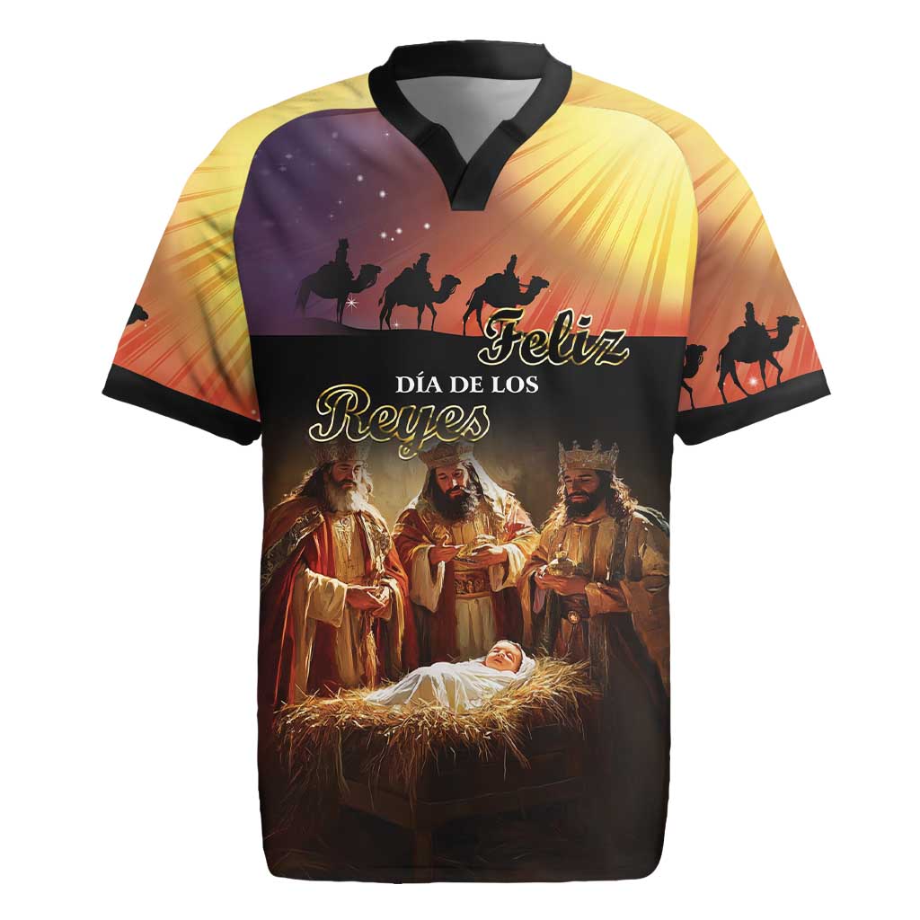 Three Kings Day Rugby Jersey Epiphany Dia de los Reyes - Wonder Print Shop