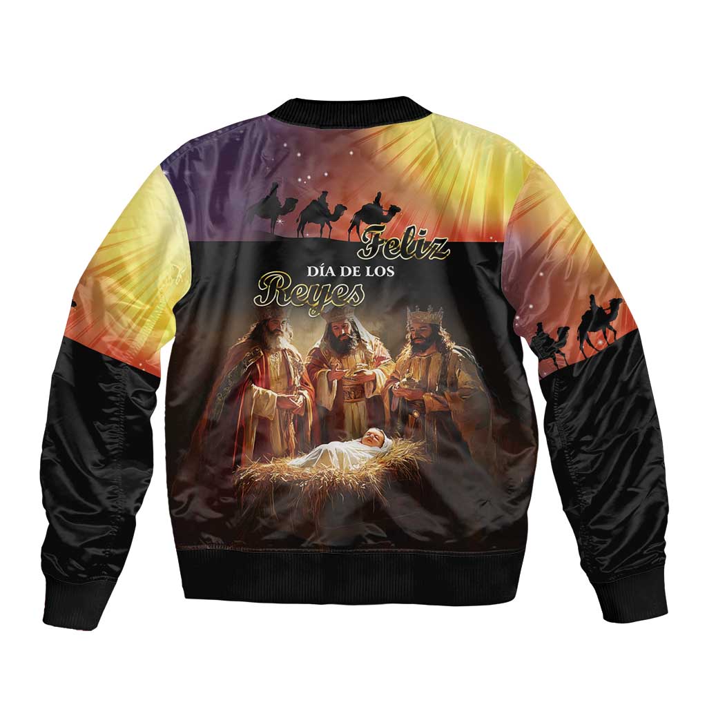 Three Kings Day Sleeve Zip Bomber Jacket Epiphany Dia de los Reyes - Wonder Print Shop