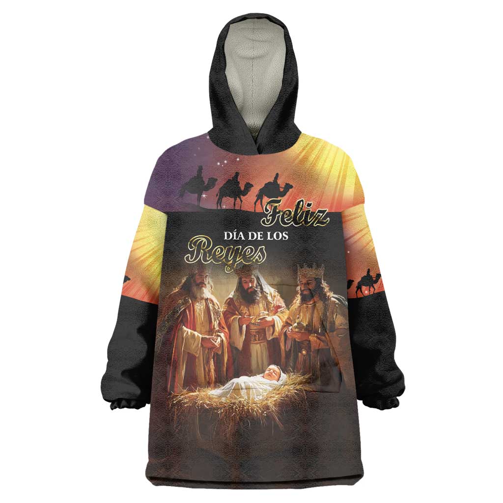 Three Kings Day Wearable Blanket Hoodie Epiphany Dia de los Reyes - Wonder Print Shop