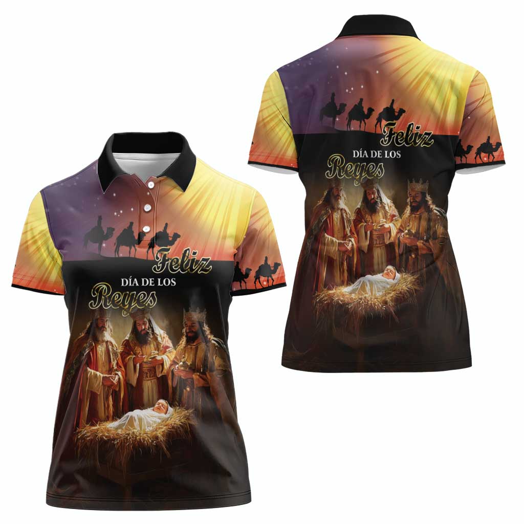 Three Kings Day Women Polo Shirt Epiphany Dia de los Reyes - Wonder Print Shop