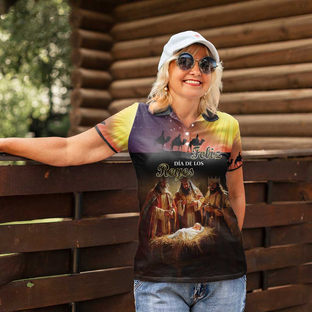 Three Kings Day Women Polo Shirt Epiphany Dia de los Reyes - Wonder Print Shop