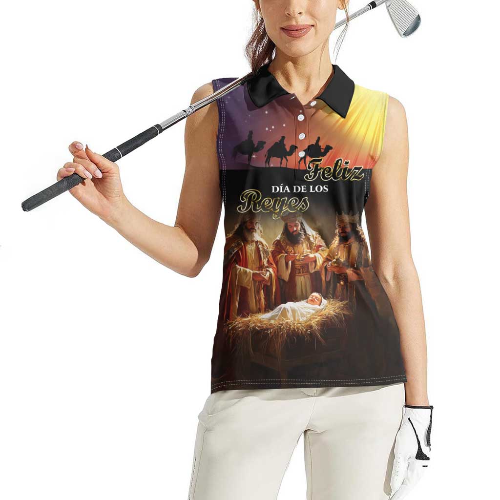 Three Kings Day Women Sleeveless Polo Shirt Epiphany Dia de los Reyes - Wonder Print Shop