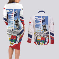 Panama Martyrs Day Couples Matching Long Sleeve Bodycon Dress and Long Sleeve Button Shirt Dia de los Martires - Wonder Print Shop