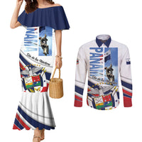 Panama Martyrs Day Couples Matching Mermaid Dress and Long Sleeve Button Shirt Dia de los Martires