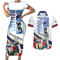 Panama Martyrs Day Couples Matching Short Sleeve Bodycon Dress and Hawaiian Shirt Dia de los Martires - Wonder Print Shop
