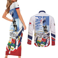 Panama Martyrs Day Couples Matching Short Sleeve Bodycon Dress and Long Sleeve Button Shirt Dia de los Martires - Wonder Print Shop