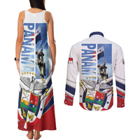Panama Martyrs Day Couples Matching Tank Maxi Dress and Long Sleeve Button Shirt Dia de los Martires - Wonder Print Shop