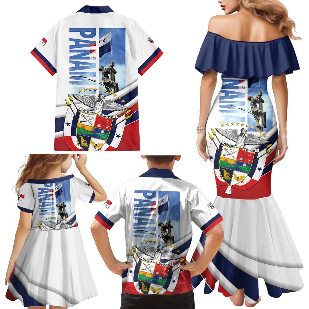 Panama Martyrs Day Family Matching Mermaid Dress and Hawaiian Shirt Dia de los Martires - Wonder Print Shop