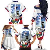 Panama Martyrs Day Family Matching Off The Shoulder Long Sleeve Dress and Hawaiian Shirt Dia de los Martires - Wonder Print Shop