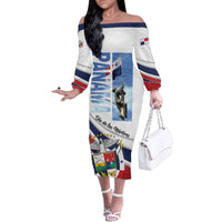 Panama Martyrs Day Family Matching Off The Shoulder Long Sleeve Dress and Hawaiian Shirt Dia de los Martires - Wonder Print Shop