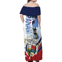 Panama Martyrs Day Family Matching Off Shoulder Maxi Dress and Hawaiian Shirt Dia de los Martires - Wonder Print Shop