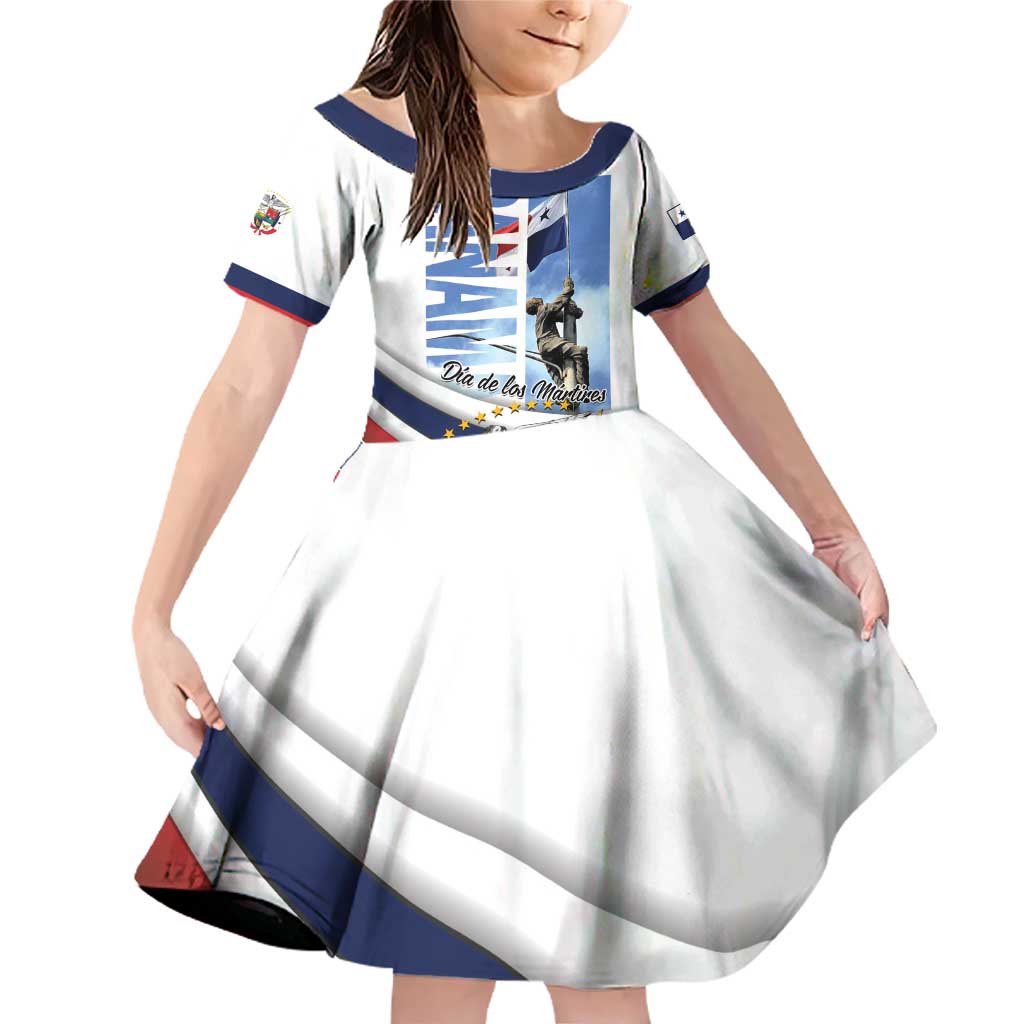 Panama Martyrs Day Family Matching Off Shoulder Short Dress and Hawaiian Shirt Dia de los Martires - Wonder Print Shop