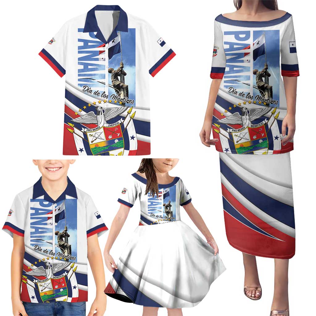 Panama Martyrs Day Family Matching Puletasi and Hawaiian Shirt Dia de los Martires - Wonder Print Shop