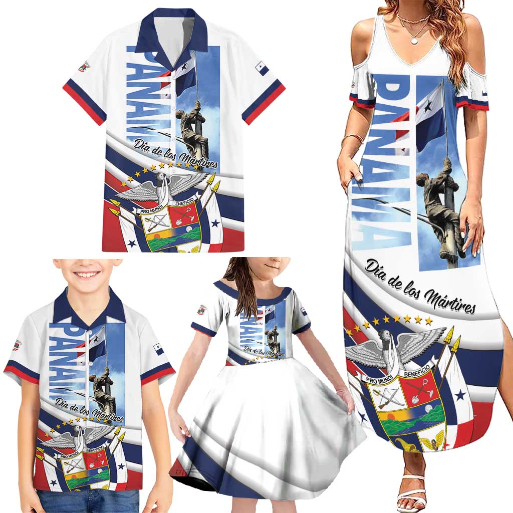 Panama Martyrs Day Family Matching Summer Maxi Dress and Hawaiian Shirt Dia de los Martires - Wonder Print Shop