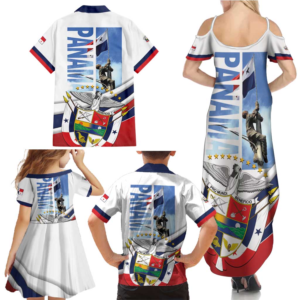 Panama Martyrs Day Family Matching Summer Maxi Dress and Hawaiian Shirt Dia de los Martires - Wonder Print Shop