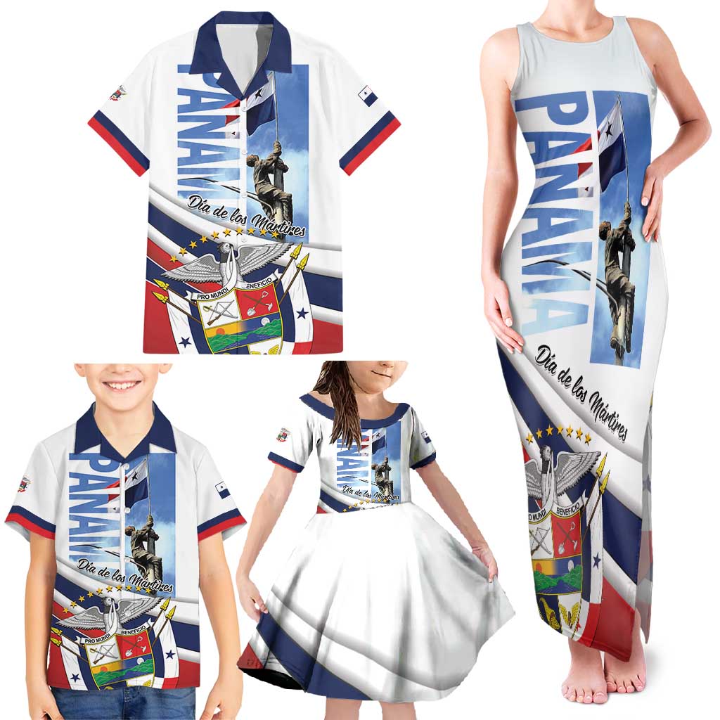 Panama Martyrs Day Family Matching Tank Maxi Dress and Hawaiian Shirt Dia de los Martires - Wonder Print Shop