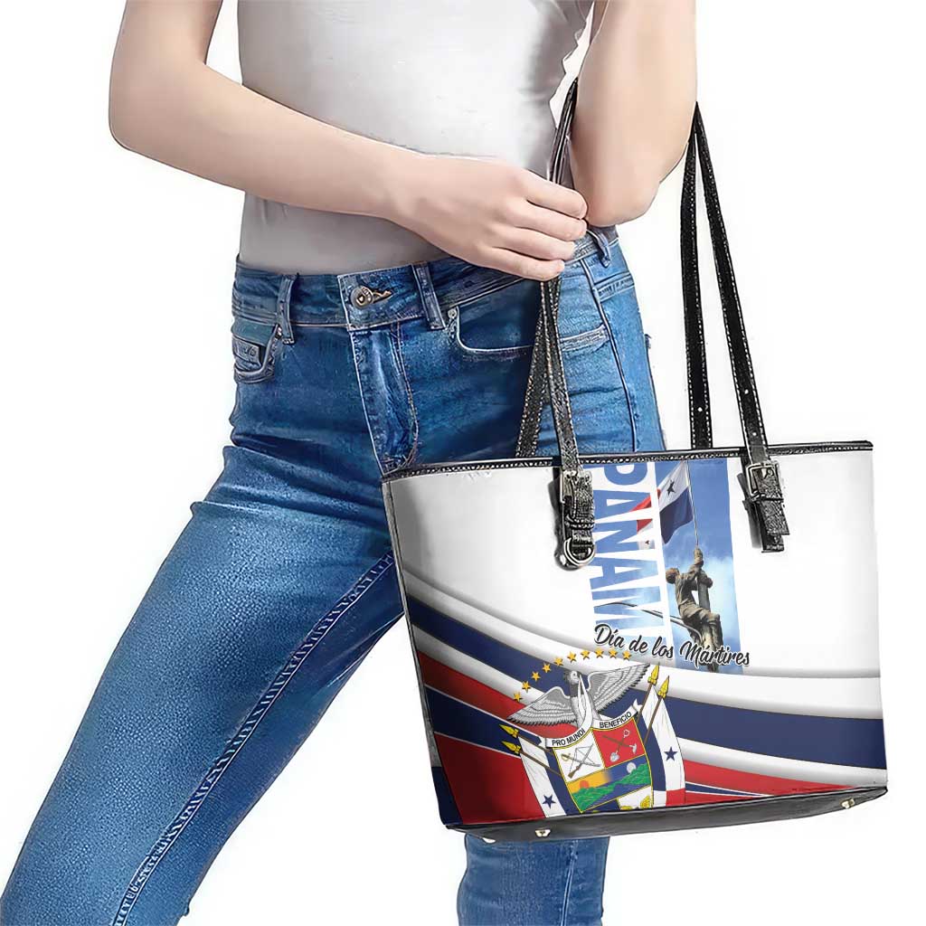 Panama Martyrs Day Leather Tote Bag Dia de los Martires - Wonder Print Shop