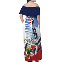 Panama Martyrs Day Off Shoulder Maxi Dress Dia de los Martires - Wonder Print Shop
