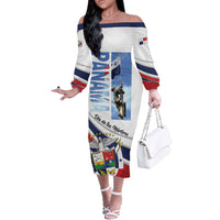Panama Martyrs Day Off The Shoulder Long Sleeve Dress Dia de los Martires - Wonder Print Shop