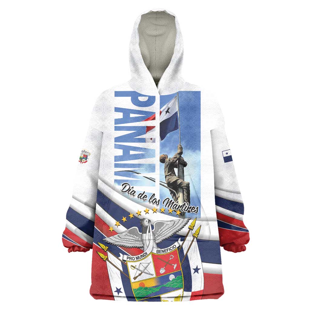 Panama Martyrs Day Wearable Blanket Hoodie Dia de los Martires - Wonder Print Shop