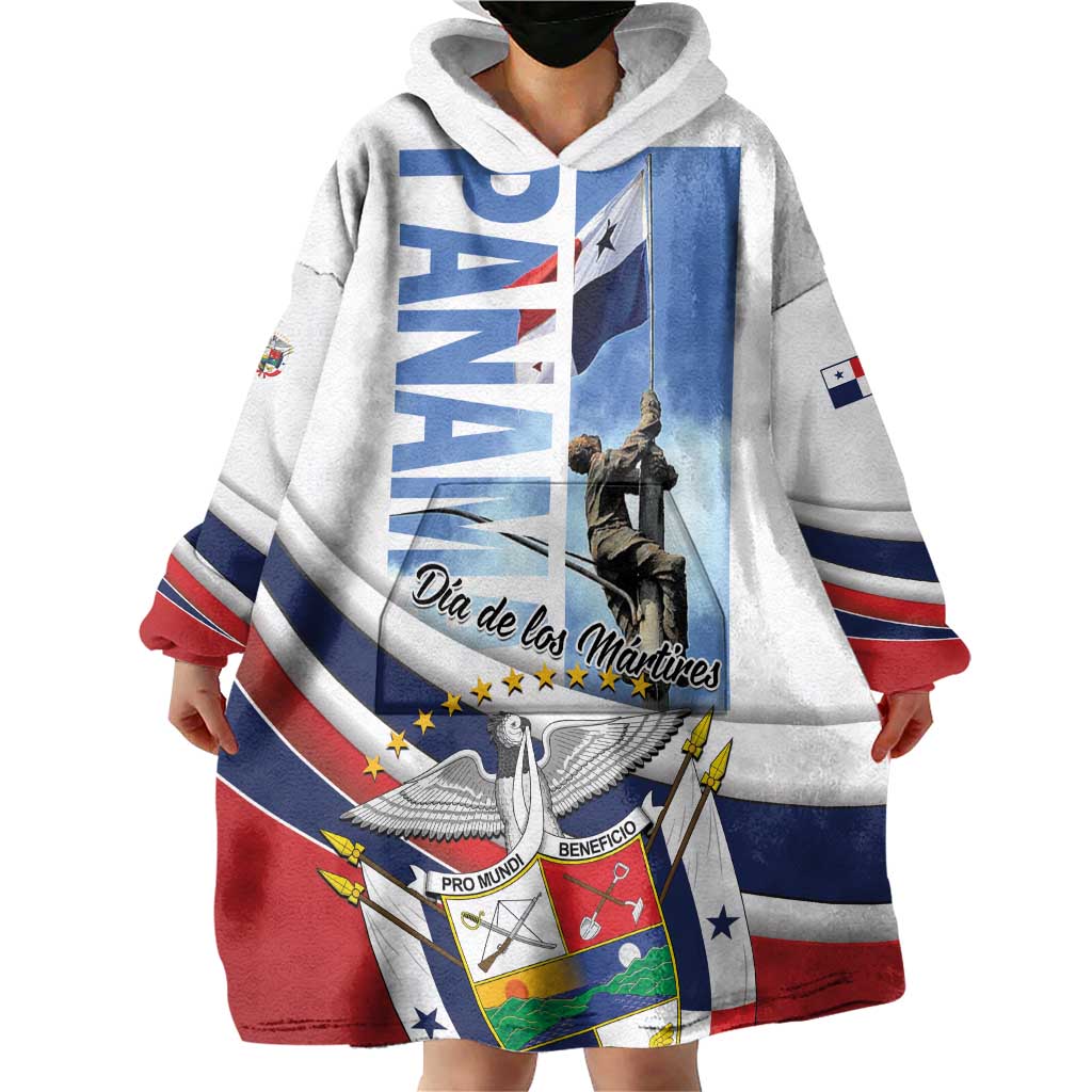 Panama Martyrs Day Wearable Blanket Hoodie Dia de los Martires - Wonder Print Shop